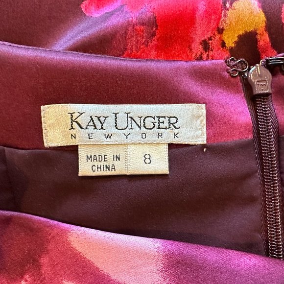 Kay Unger Pink and Yellow Asymmetrical Dress - Picture 4 of 6